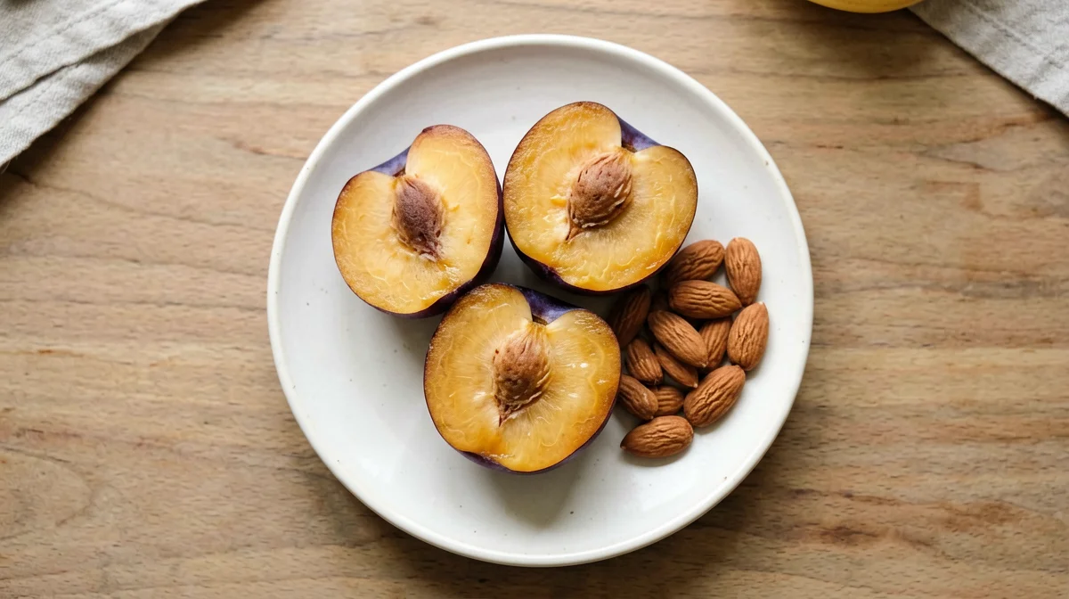 Prugne fresche e mandorle