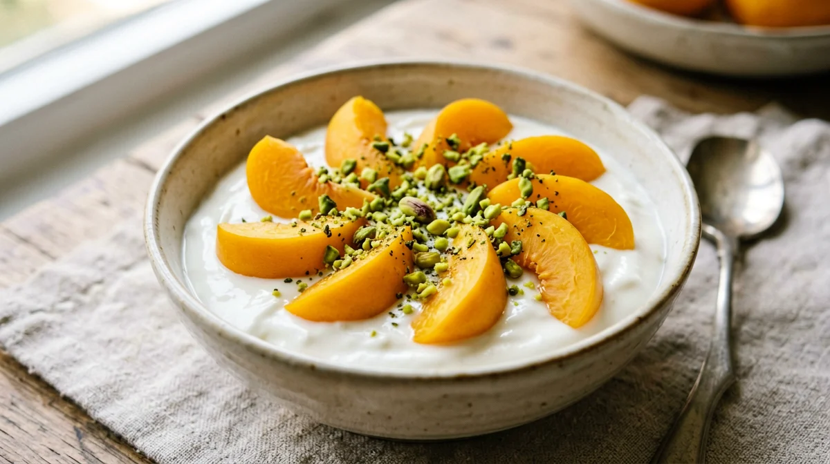Yogurt greco con albicocche e pistacchi