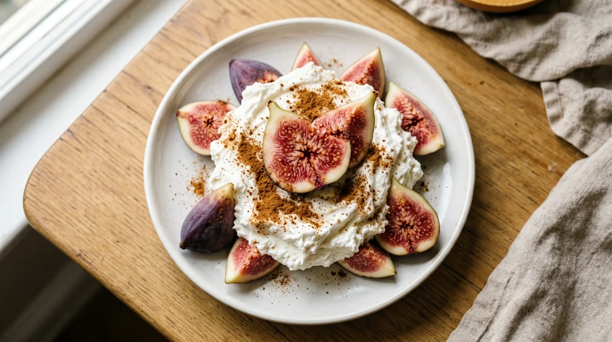 Ricotta con fichi freschi e cannella