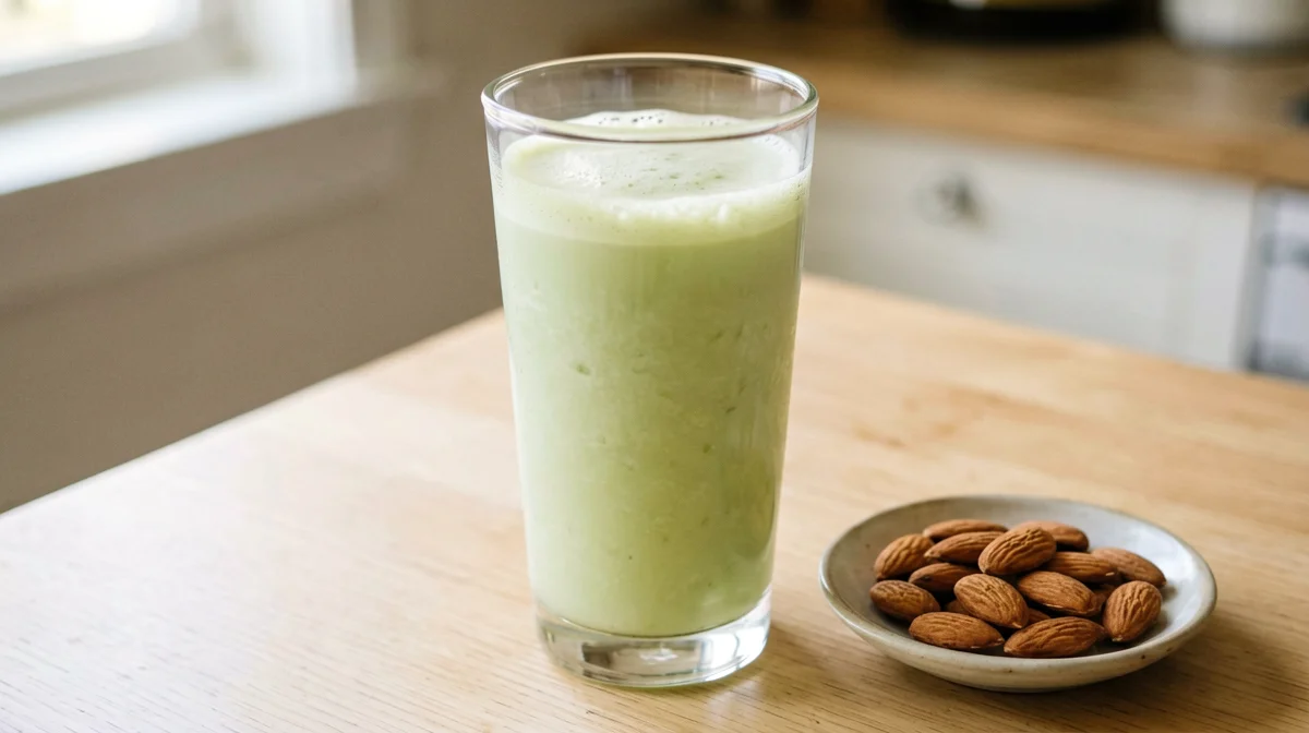 Apple, celery and lemon juice with almonds