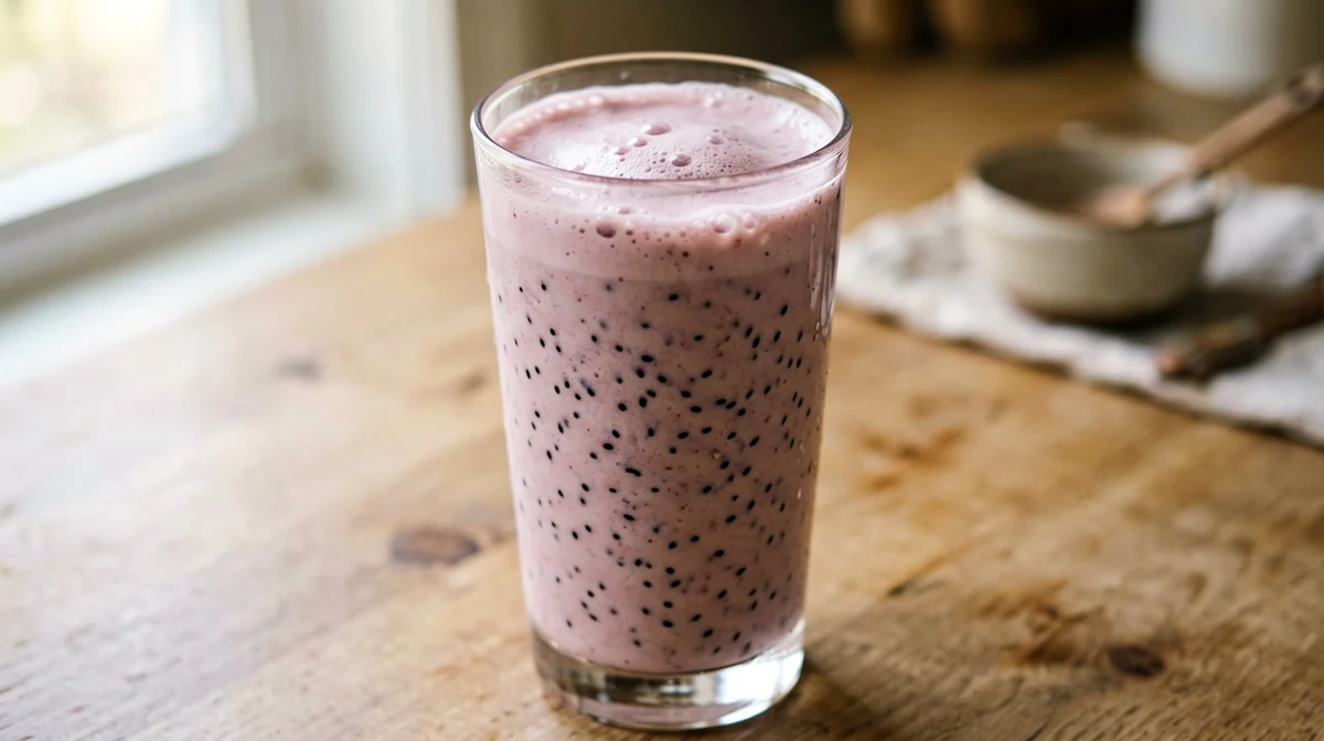 Fresh fig and plain yogurt smoothie