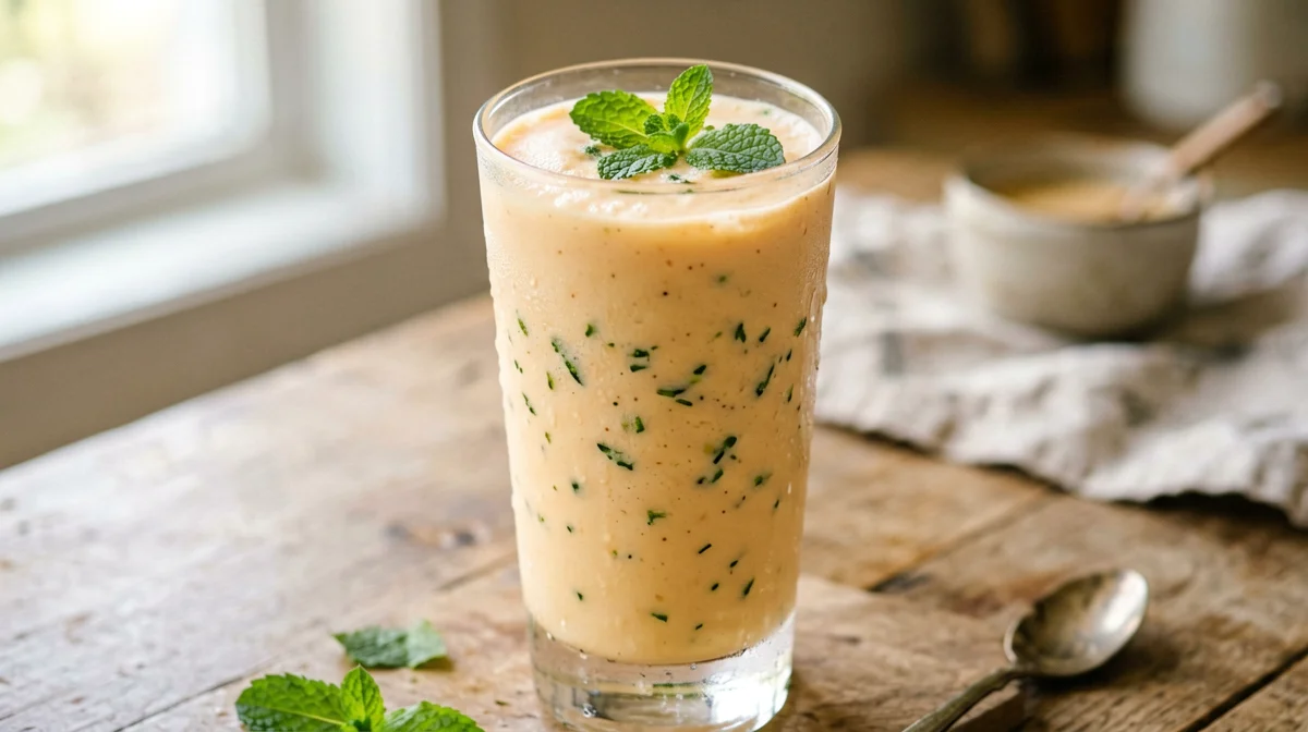 Frullato di melone e yogurt greco alla menta