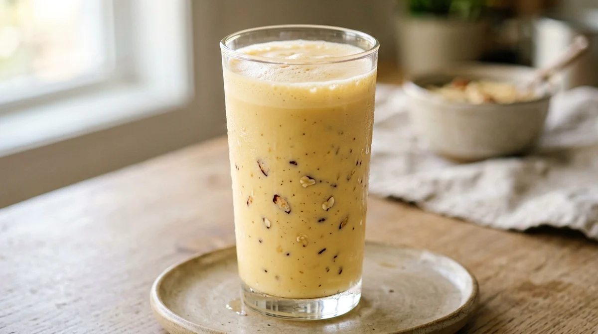 Frullato di albicocche, latte e mandorle