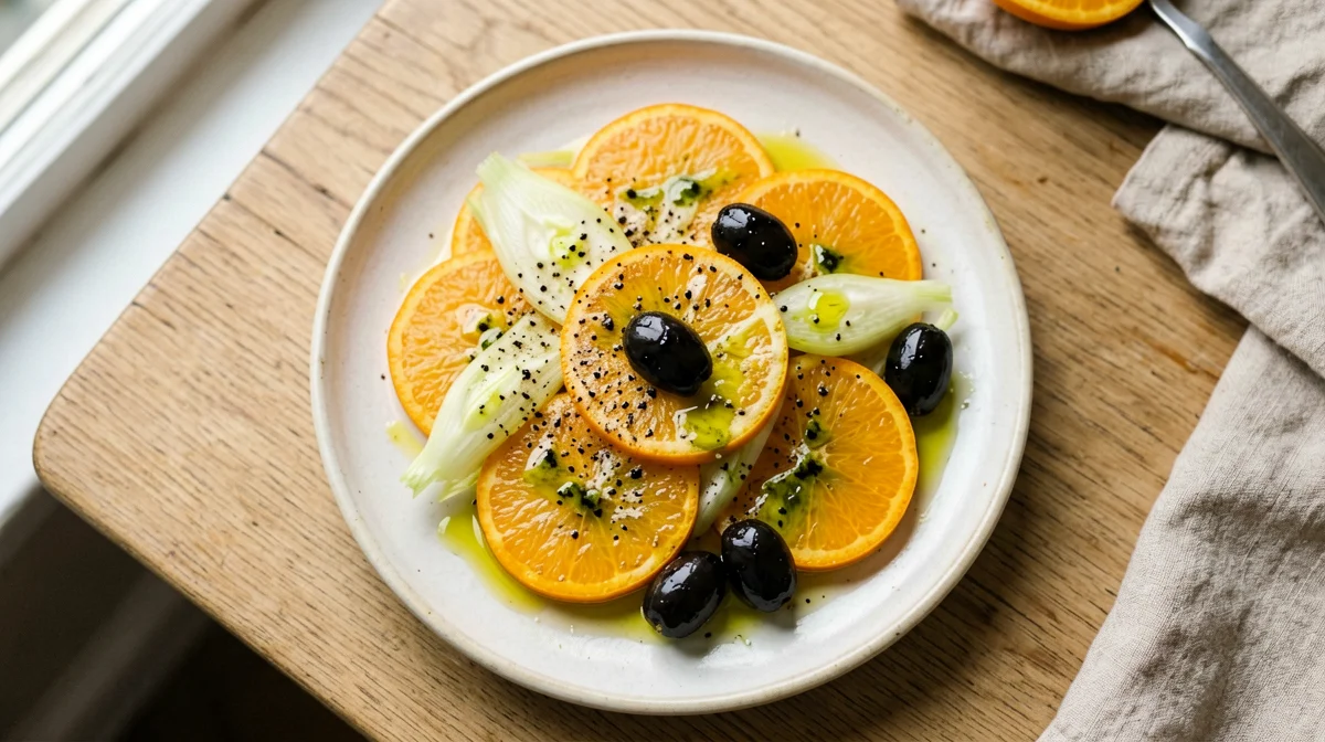 Sicilian orange, fennel and olive salad