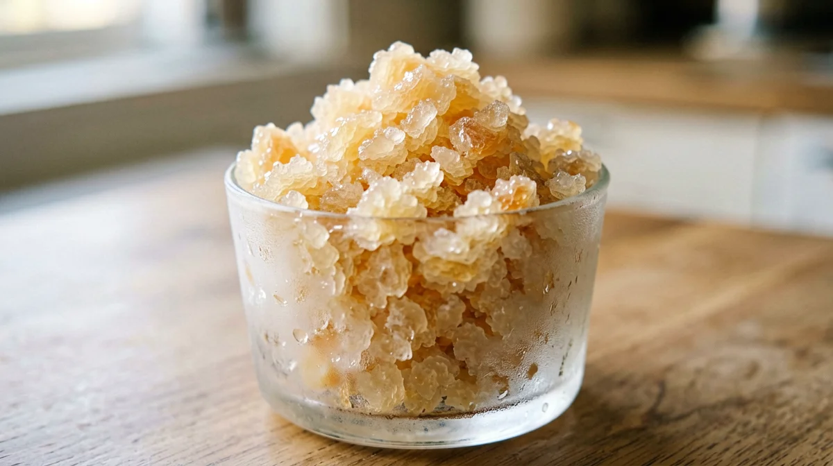 Apricot granita with lemon