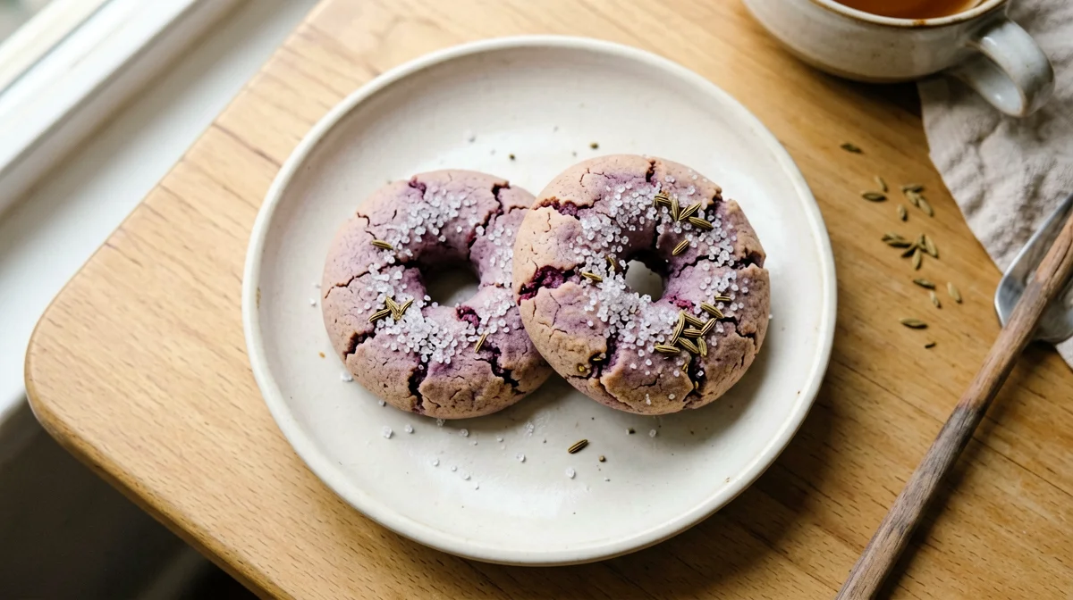 Red wine and aniseed ring cookies (two pieces)