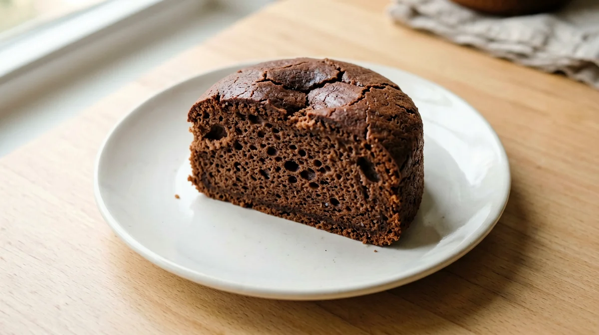 Vegan cocoa ciambellone slice