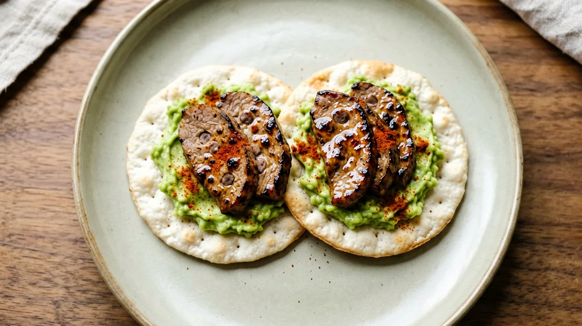 Tempeh croccante al tamari con avocado e gallette di riso