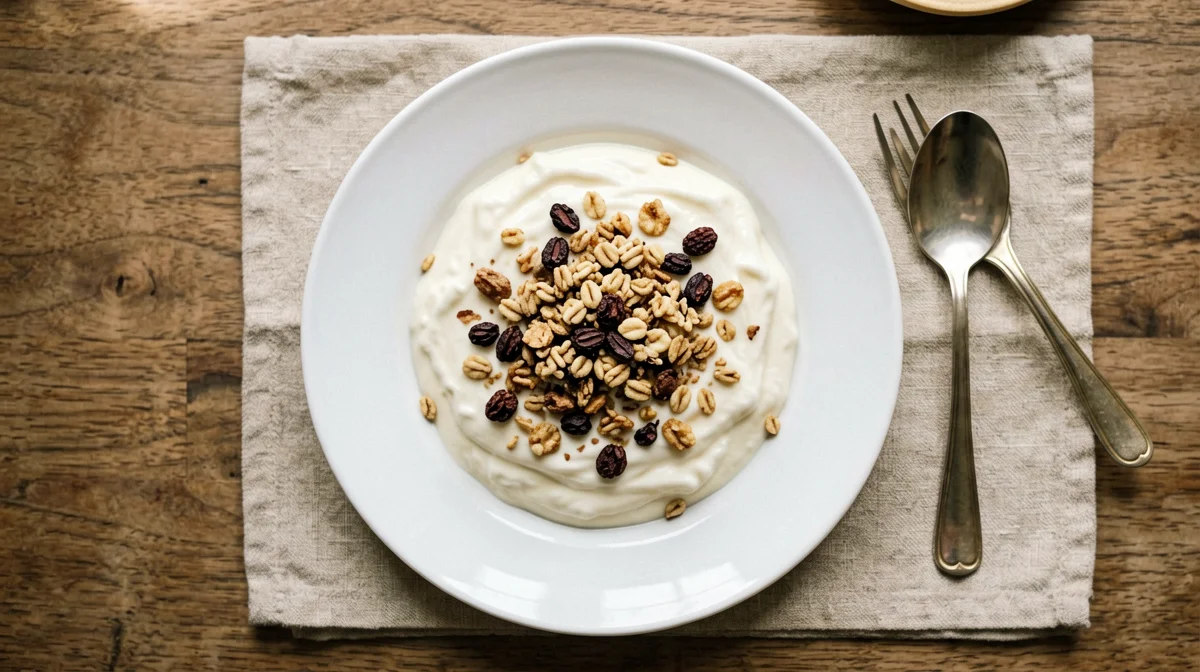 Vanilla yogurt with granola