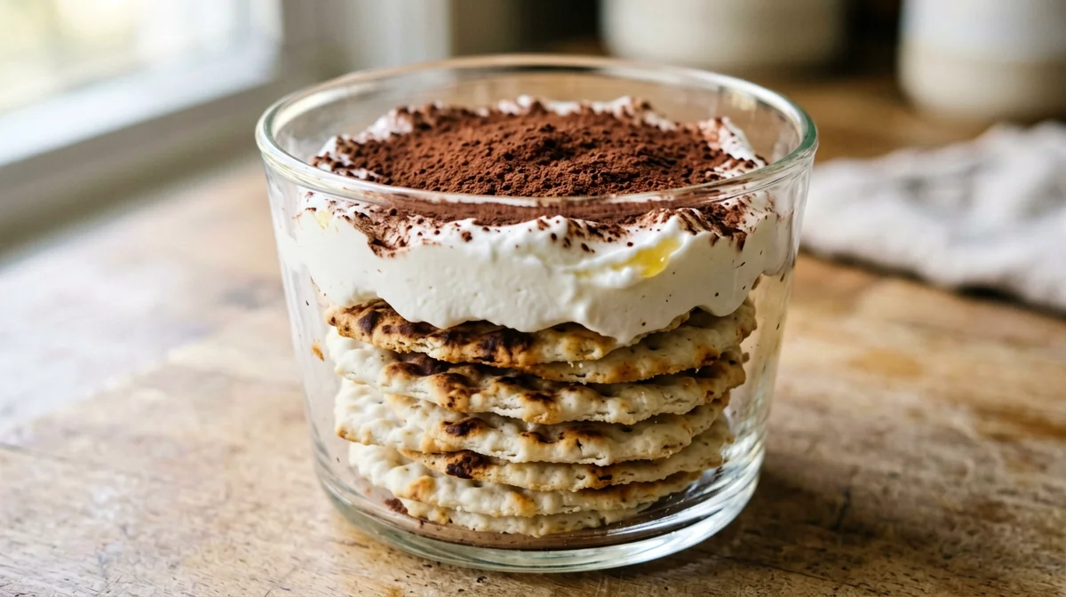 Tiramisù senza glutine con gallette di riso e quark