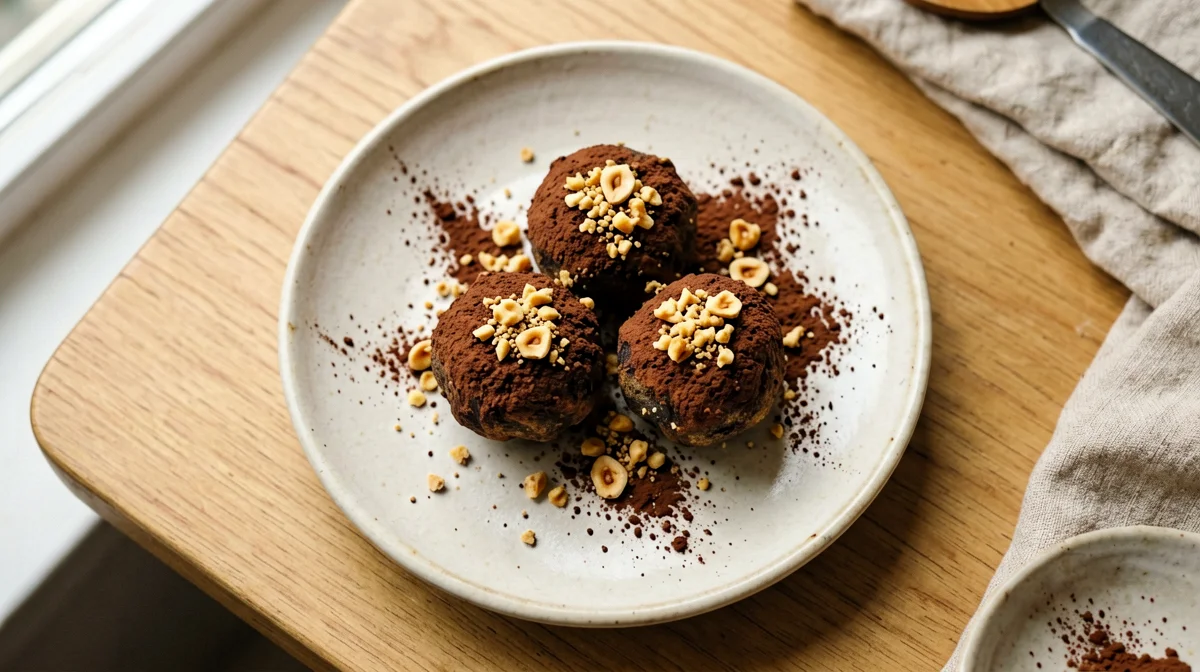 Chestnut and cocoa truffles