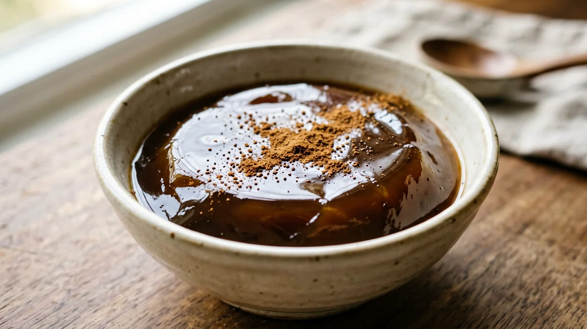 Coffee gelo with cinnamon