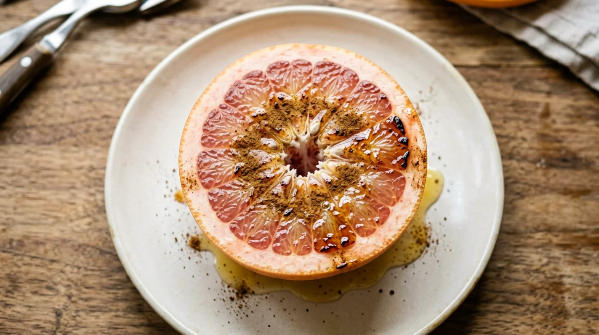 Grilled grapefruit with honey and cinnamon