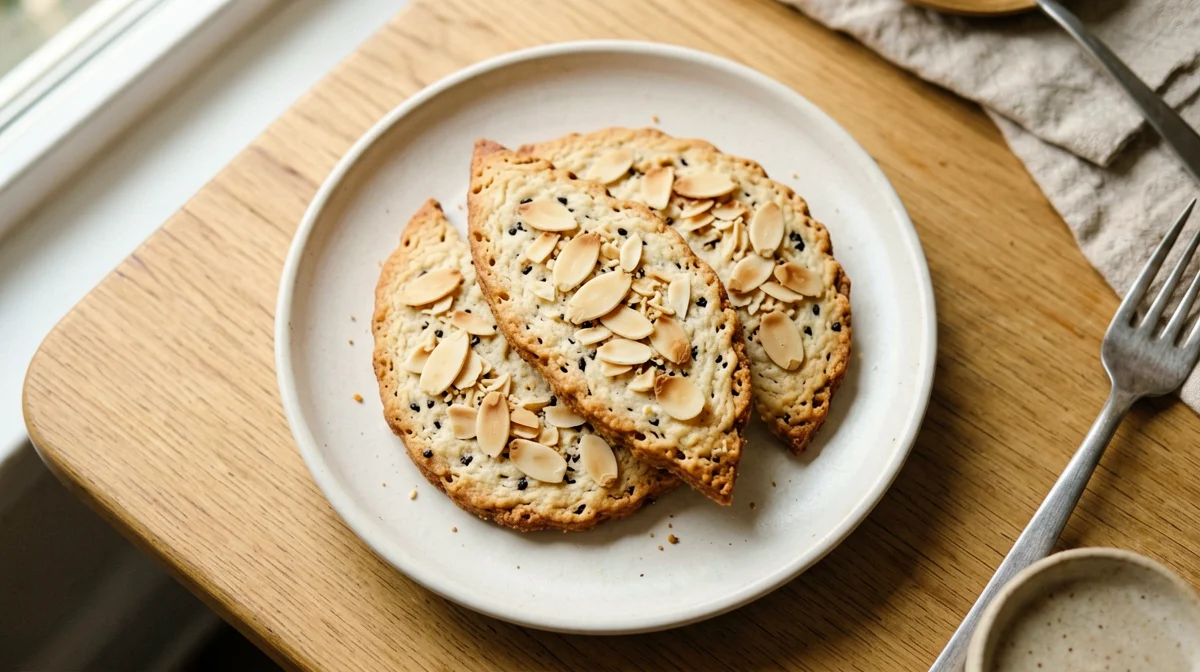 Almond tuiles (three pieces)