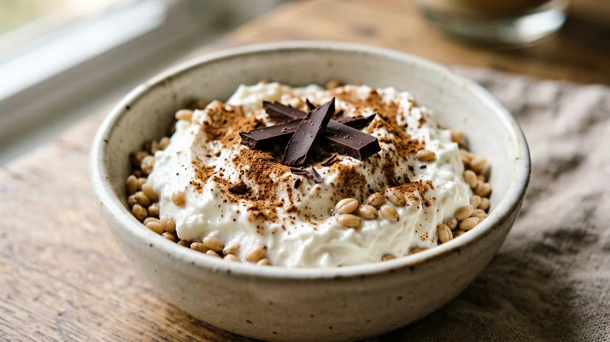 Cuccìa di farro con ricotta e cannella