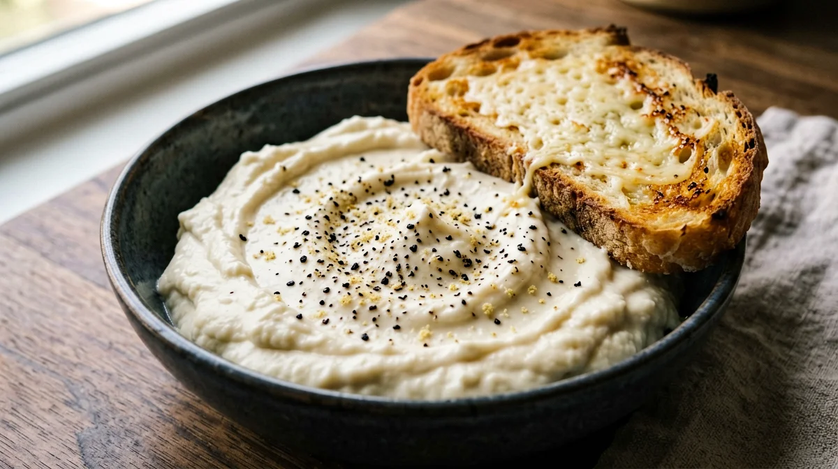 Cauliflower and cannellini velouté with Parmigiano croutons