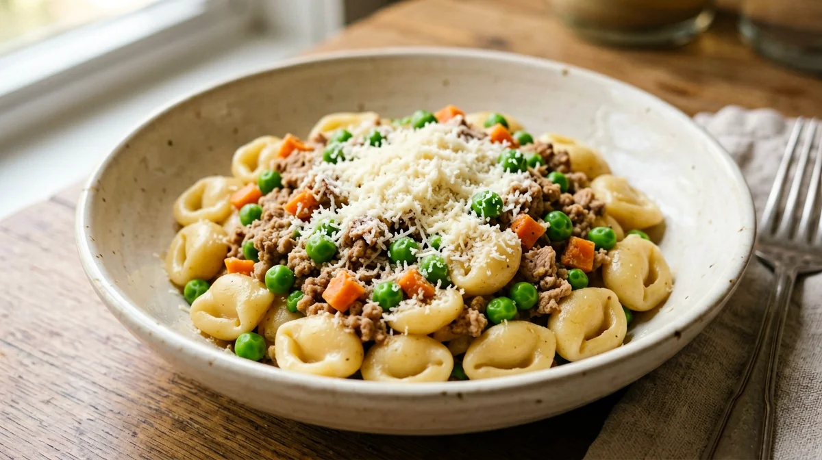Orecchiette with turkey and pea ragù