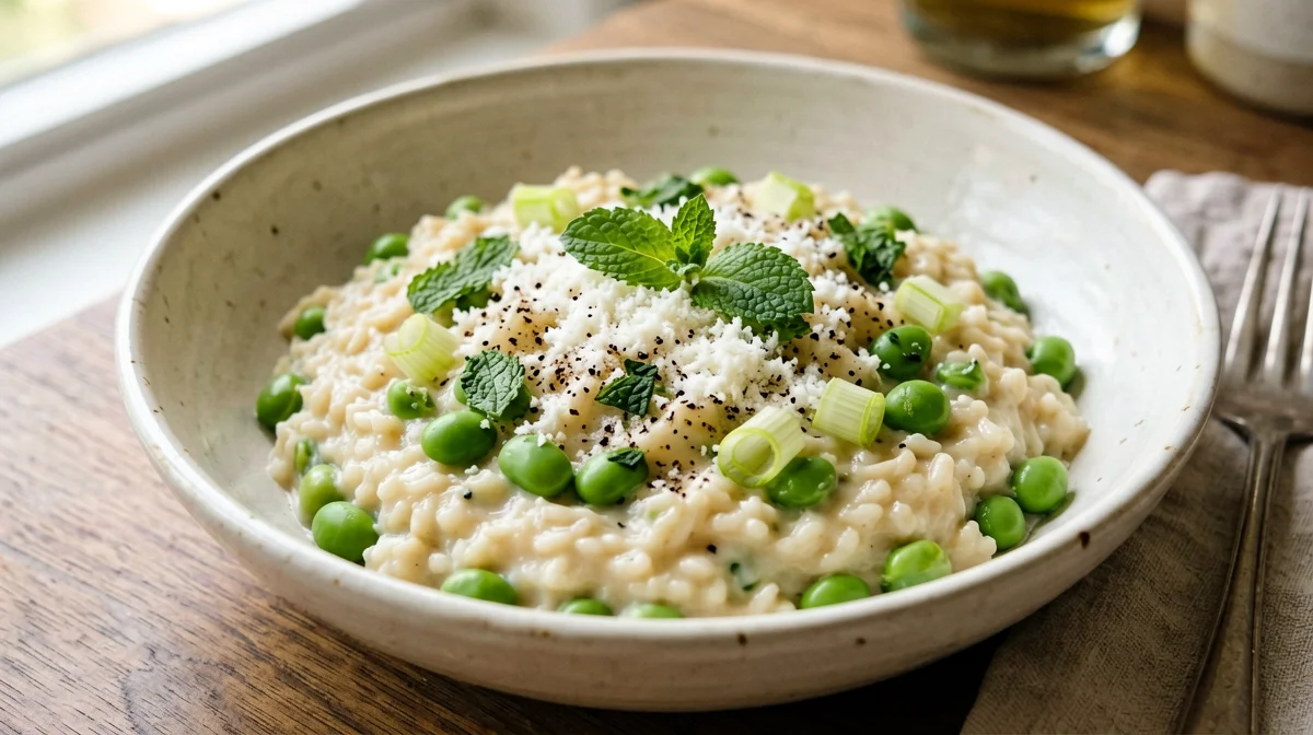 Risotto alle fave fresche e pecorino