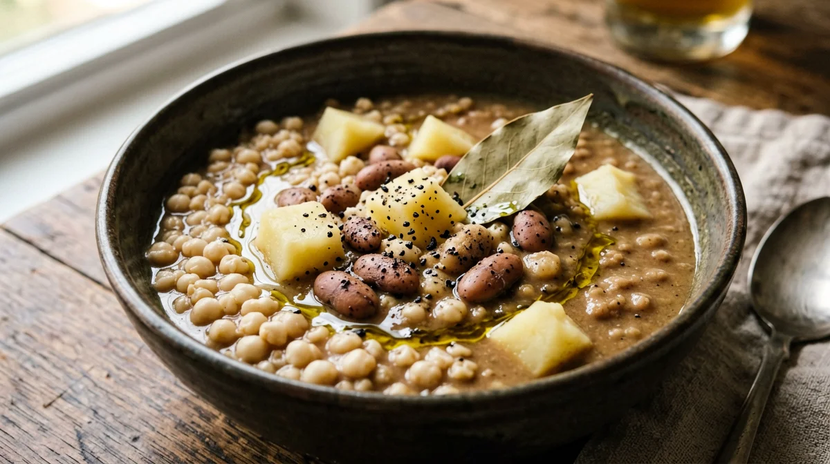 Friulian barley and bean soup