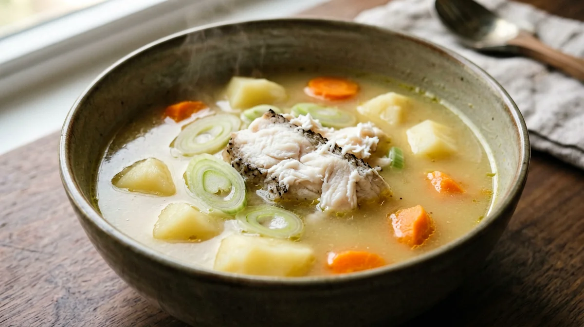 Porrusalda: zuppa basca di porri e patate con merluzzo