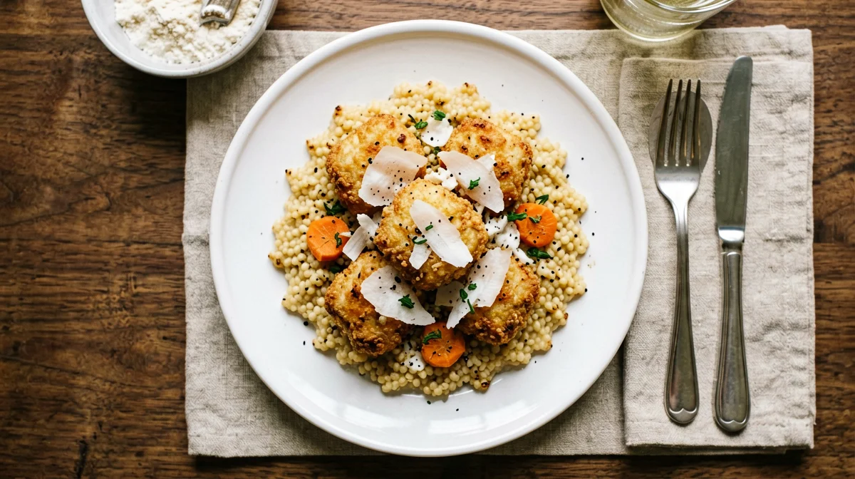 Baked millet, carrot and Parmesan croquettes