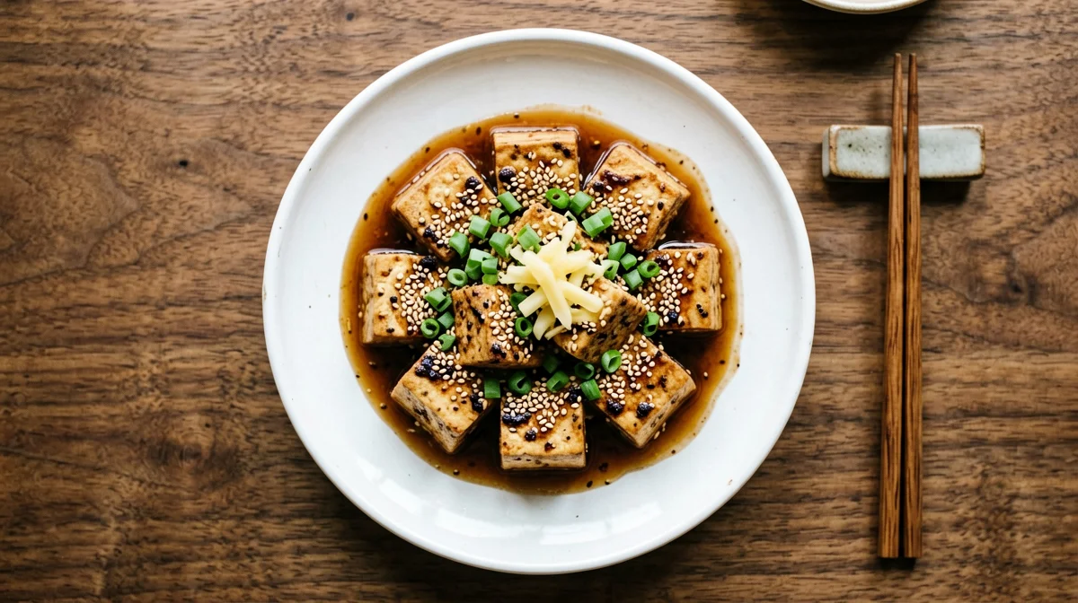 Cubetti di tofu al tamari con sesamo e zenzero