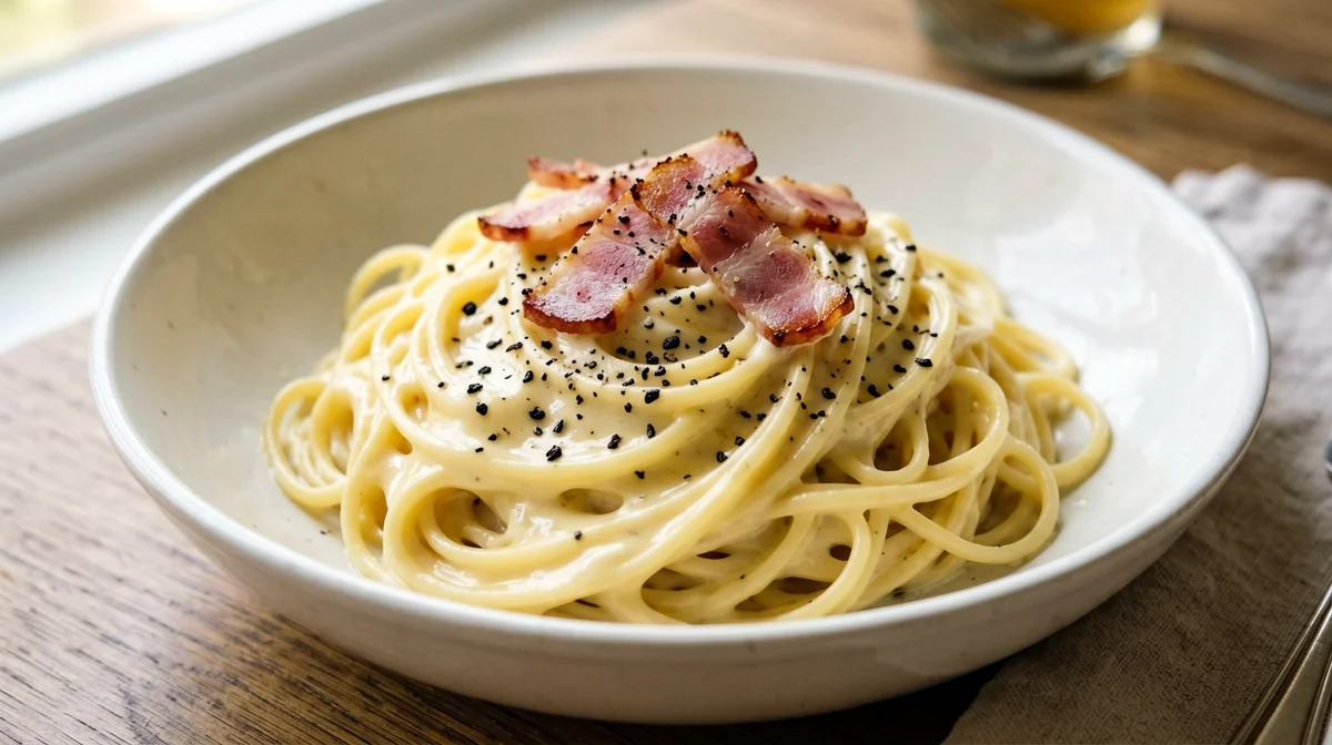 Spaghetti alla carbonara leggera