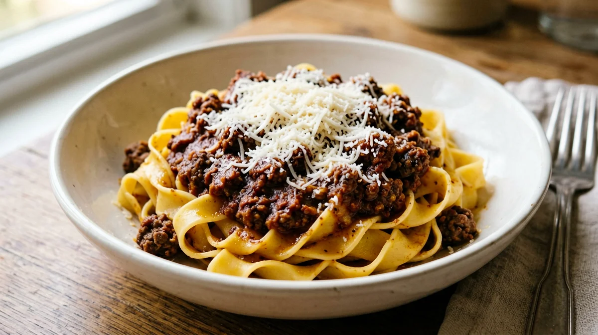 Tagliatelle with Bolognese ragù
