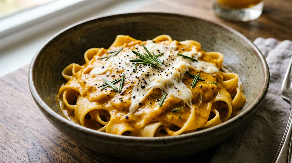 Neapolitan pasta with squash and provola