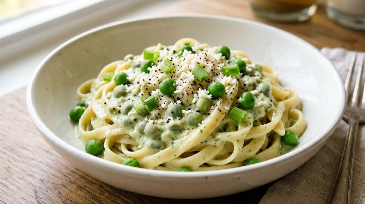 Pasta con fave fresche e pecorino
