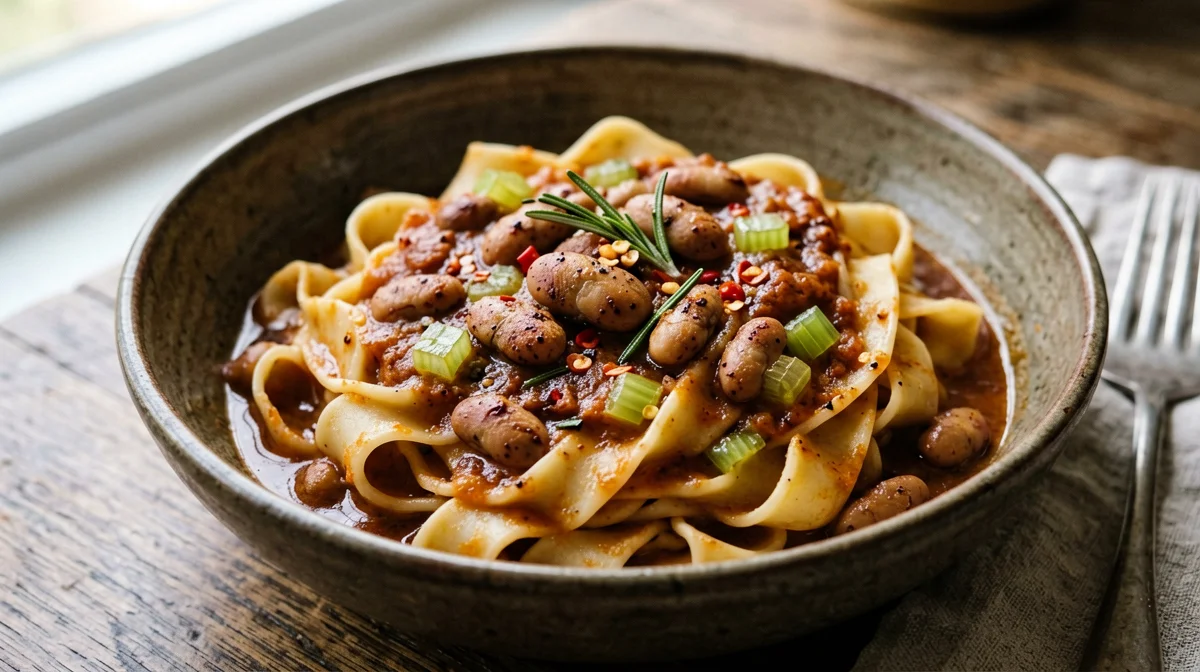 Sagne e fagioli borlotti