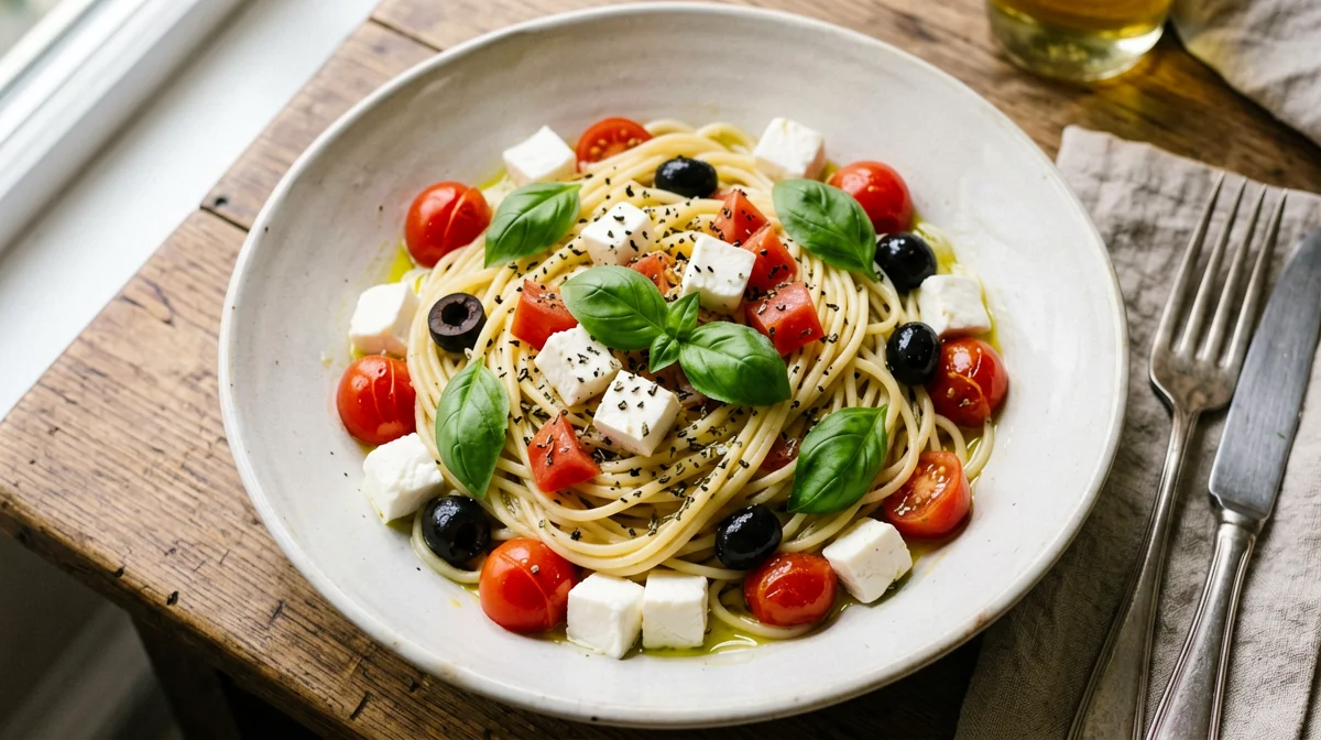 Insalata di pasta alla caprese