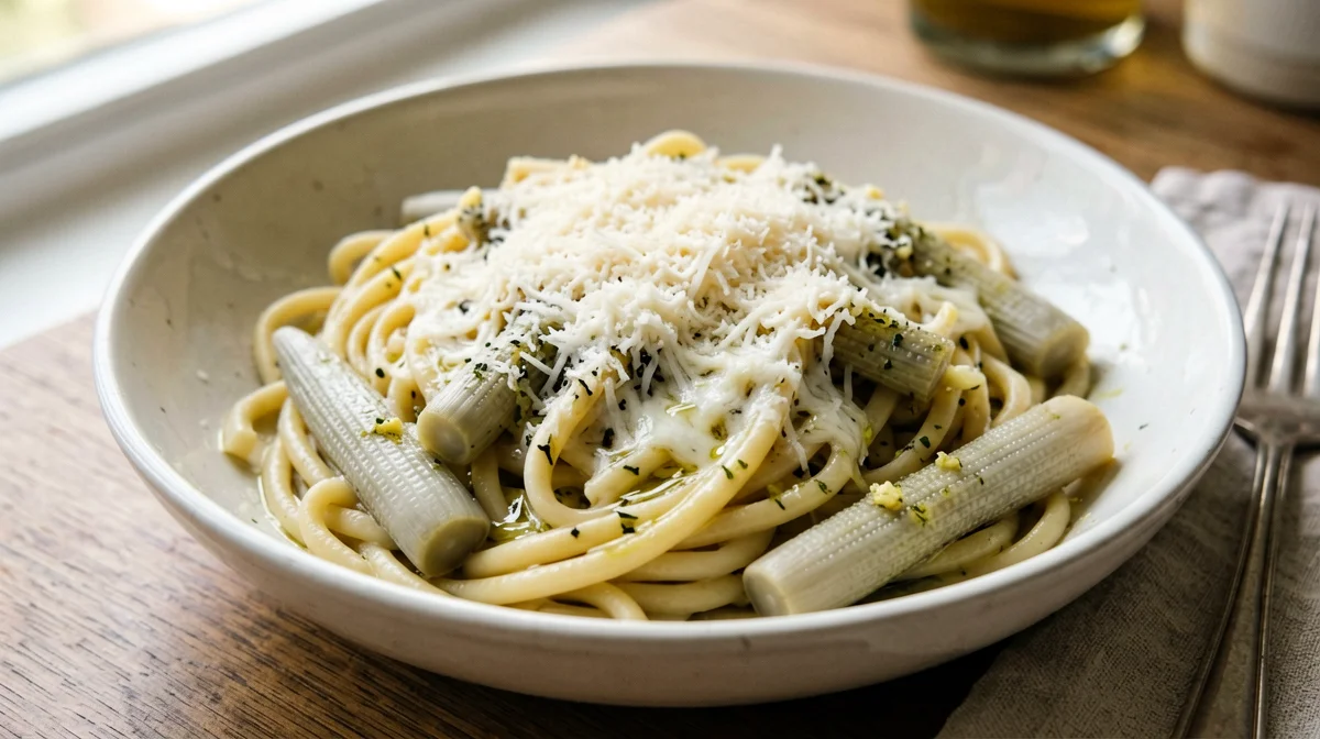 Pasta with cardoons and parmesan