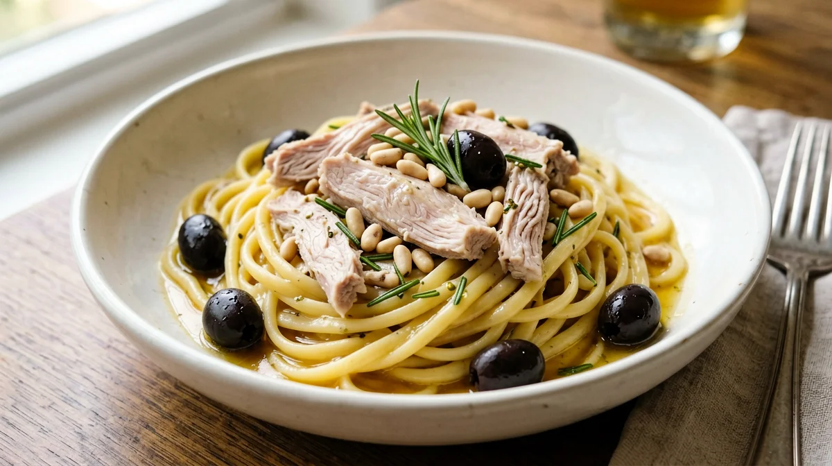 Ligurian-style pasta with rabbit