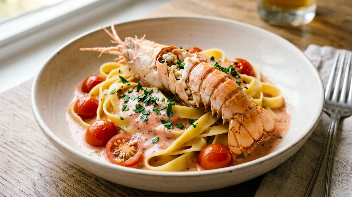 Tagliolini with langoustines