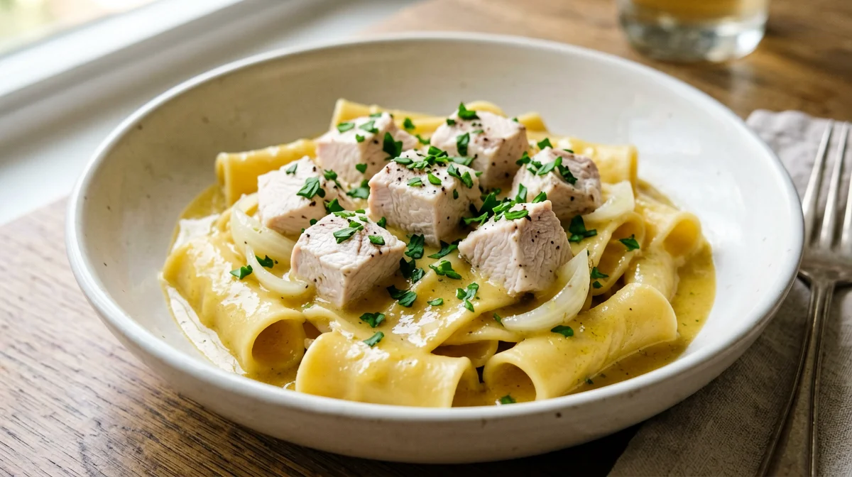Paccheri with grouper and saffron