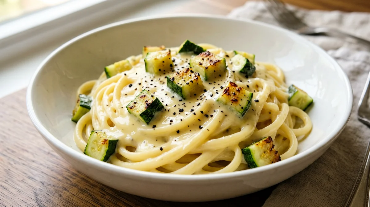 Gluten-free zucchini carbonara