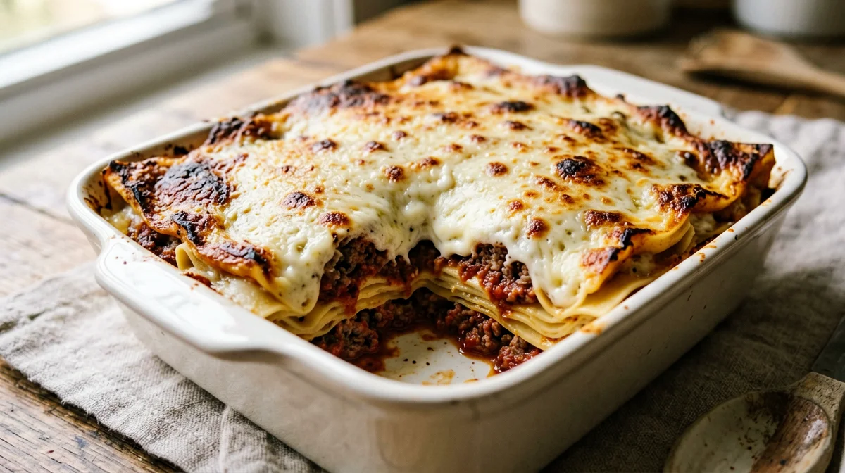 Single-serve lasagne with ragù