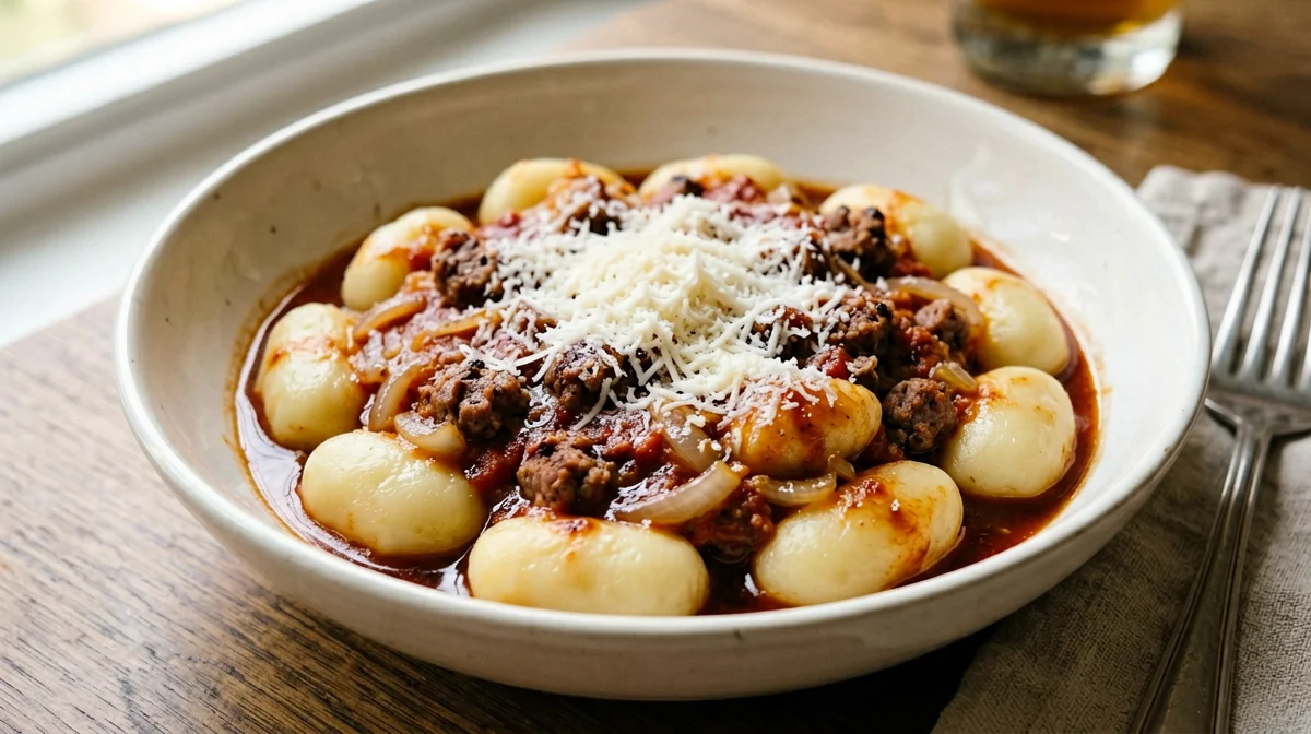 Gnocchi al ragù di salsiccia