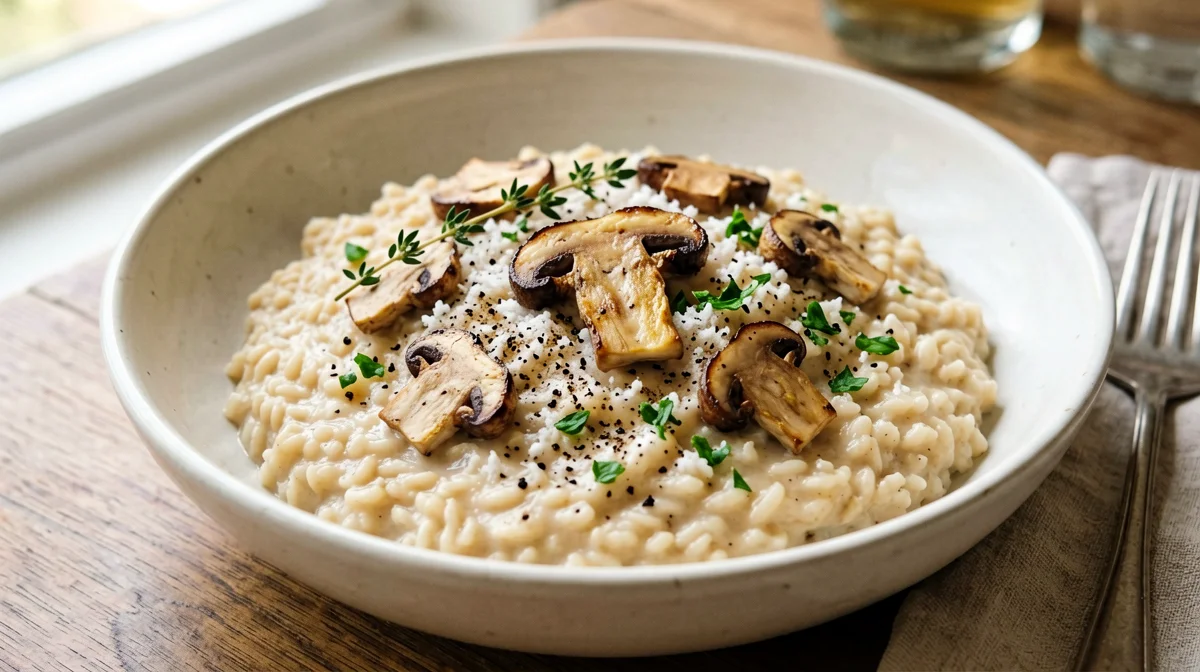 Porcini and thyme risotto
