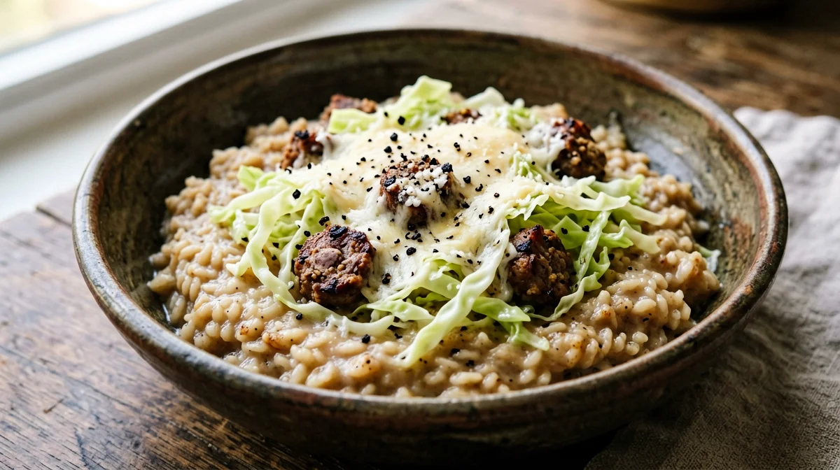 Risotto alla salsiccia e verza