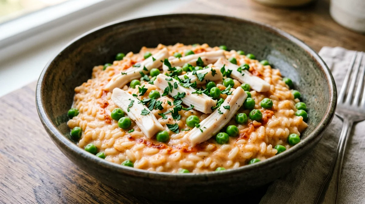 Cuttlefish and pea risotto