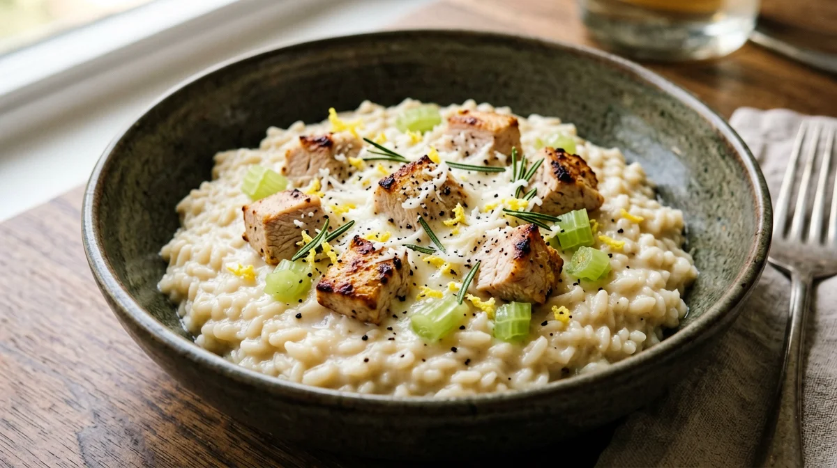 Risotto al tacchino, limone e rosmarino