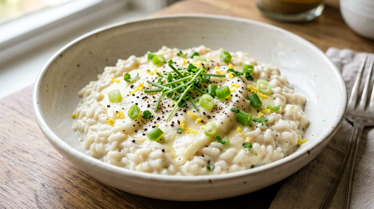 Saltwort risotto with stracchino
