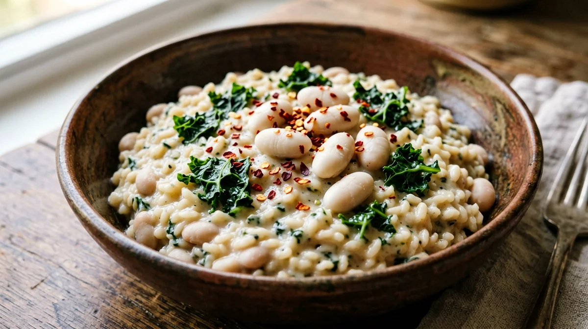 Risotto al cavolo nero e fagioli cannellini