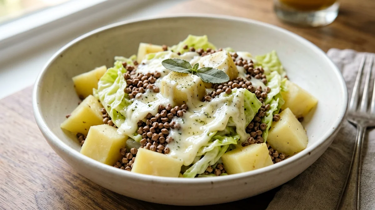 Valtellina-style buckwheat with cabbage and potatoes
