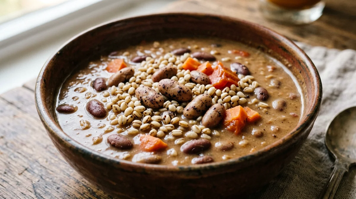 Zuppa di farro e fagioli alla lucchese