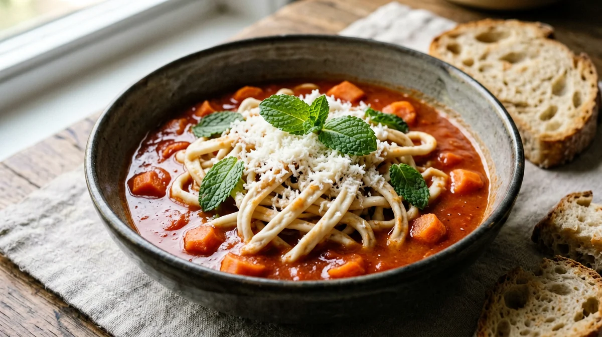Roman-style tripe soup with bread