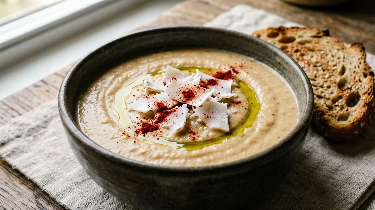 Crema di ceci con baccalà e paprika