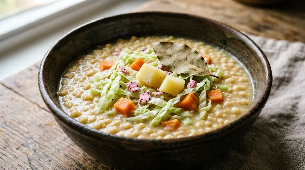 Trentino barley and cabbage soup